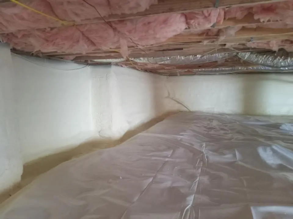 Crawl space encapsulation with closed-cell spray foam for Spray Foam Roofing in Daytona Beach